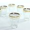 Vintage Gold Rim Drinking Glasses, Czechoslovakia, 1960s, Set of 6 6