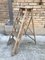 Vintage Holz Klappleiter mit 5 Sprossen 1