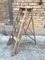 Vintage Wood Folding Ladder with 5 Sprouts, Image 1