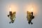 Italian Mid-Century Leaves Wall Lights, 1950s, Set of 2 4