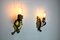 Italian Mid-Century Leaves Wall Lights, 1950s, Set of 2 2