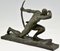 Pierre Le Faguays, Art Deco Athlet mit Bogen, Bronze 7