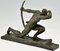 Pierre Le Faguays, Art Deco Athlete with Bow, Bronze, Image 7