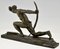 Pierre Le Faguays, Art Deco Athlete with Bow, Bronze 5