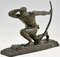 Pierre Le Faguays, Art Deco Athlet mit Bogen, Bronze 3