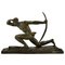 Pierre Le Faguays, Art Deco Athlete with Bow, Bronze, Image 1