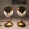 Jugendstil Tischlampen aus goldener Porzellan-Keramik von Corsi A für MTC Italy, 1930er, 2er Set 5