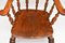 Antique Victorian Solid Elm Captains Desk Chair, Image 7