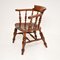 Antique Victorian Solid Elm Captains Desk Chair, Image 3