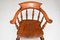 Antique Victorian Solid Elm Captains Desk Chair, Image 6