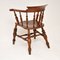 Antique Victorian Solid Elm Captains Desk Chair 10
