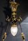Empire 19th Century Crystal Golden Bronze and Brown Patinated Chandelier 6