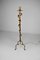 French Floor Lamp in Gilded Wrought Iron, 1940s, Image 3