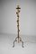 French Floor Lamp in Gilded Wrought Iron, 1940s, Image 2