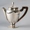 Art Deco Silver Metal Tea Service and Four Room Coffee Maker, Set of 4 10