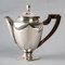 Art Deco Silver Metal Tea Service and Four Room Coffee Maker, Set of 4, Image 10