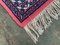 Vintage Tunisian Pink Blue Kairouran Berber Zarbia Rug 6