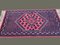 Vintage Tunisian Pink Blue Kairouran Berber Zarbia Rug 3