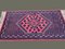 Vintage Tunisian Pink Blue Kairouran Berber Zarbia Rug, Image 3