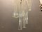 Lámpara de araña italiana grande con prismas de cristal de Murano, Imagen 4