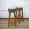 Beech Wood Stool with Upholstered Seat, 1960s 3