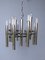 Mid-Century Chrome Tubes Chandelier Ceiling Lamp by Gaetano Sciolari 1