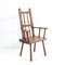 Rustic English Oak Country Armchair, 1900s 4