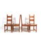 Rustic Oak Brutalist Chairs, 1940s, Set of 4 3