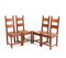 Rustikale brutalistische Stühle aus Eiche, 1940er, 4er Set 1