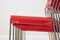 Space Age Red Metal Dining Chair by Rodney Kinsman for Bieffeplast, 1971, Set of 5, Image 9