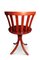 Swedish Red Lacquered Birch Slat Back Dining Chair by Jan Hallberg & Sune Formel for Edsbyverken, 1967, Image 2