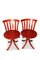 Swedish Red Lacquered Birch Slat Back Dining Chair by Jan Hallberg & Sune Formel for Edsbyverken, 1967, Image 5