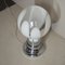 Basic Mazzega Style Table Lamp in Steel With Satin Glass Sphere, 1970s, Image 5