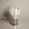 Basic Mazzega Style Table Lamp in Steel With Satin Glass Sphere, 1970s, Image 6