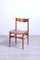 Sedia di design con seduta in pelle marrone, anni '50, Immagine 1