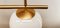 Lámpara colgante de latón con vasos esféricos en blanco brillante, Imagen 12