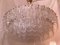 Großer 6-reihiger Vintage 19-flammiger Kronleuchter mit verchromtem Metallrahmen auf einer Messingstange mit Messingrahmen mit verzierten Kristallglasplatten auf Messinghülsen, 1970er 4