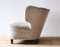 Scandinavian Grey Velvet Armchair, 1950s, Image 4