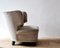 Scandinavian Grey Velvet Armchair, 1950s, Image 2