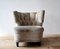 Scandinavian Grey Velvet Armchair, 1950s, Image 1