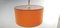Lampe à Suspension en Tissu Orange avec Corde en Soie Dorée 8