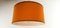 Orange Fabric Suspension Light with Gold Silk Cord 9
