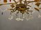 Italian Florentine Gold Gilded Murano Glass Chandelier 8