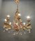 Italian Florentine Gold Gilded Murano Glass Chandelier 9