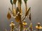 Lampadario fiorentino in vetro di Murano dorato, Immagine 10