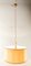 Fabric Suspension Light with Gold Silk Cord, Image 1