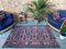 Tapis Karacah Moyen Oriental Vintage Bleu Marine 4