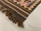 Großer afghanischer Vintage Kelim Teppich in Lila Braun Brauner Wolle 9