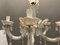 Lámpara de araña italiana de vidrio opalino blanco, Imagen 7