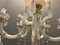 Lámpara de araña italiana de vidrio opalino blanco, Imagen 5